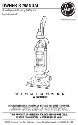 7 Aspirateur vertical sans sac Hoover TSeries WindTunnel Plus UH70120